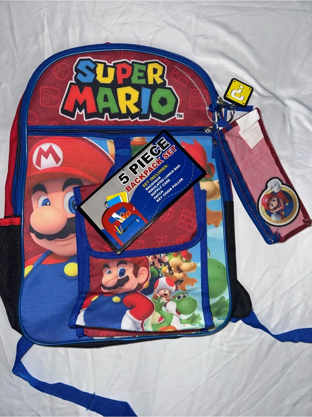 Super Mario Kids Backpack - Red & Blue